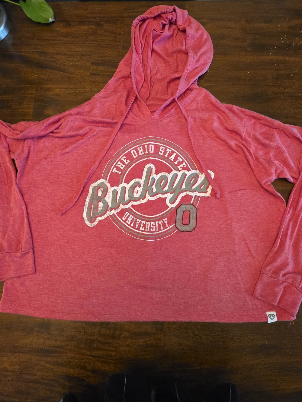 Colosseum Ohio State Buckeyes Women’s Cropped Pullover Hoodie Sweatshirt Size S
